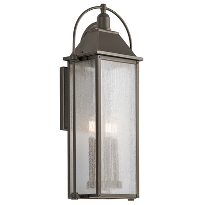 Kichler 49716OZ Harbor Row 28.75" 4 Light Outdoor Wall Light with Clear Seeded Glass in Olde Bronze® in 